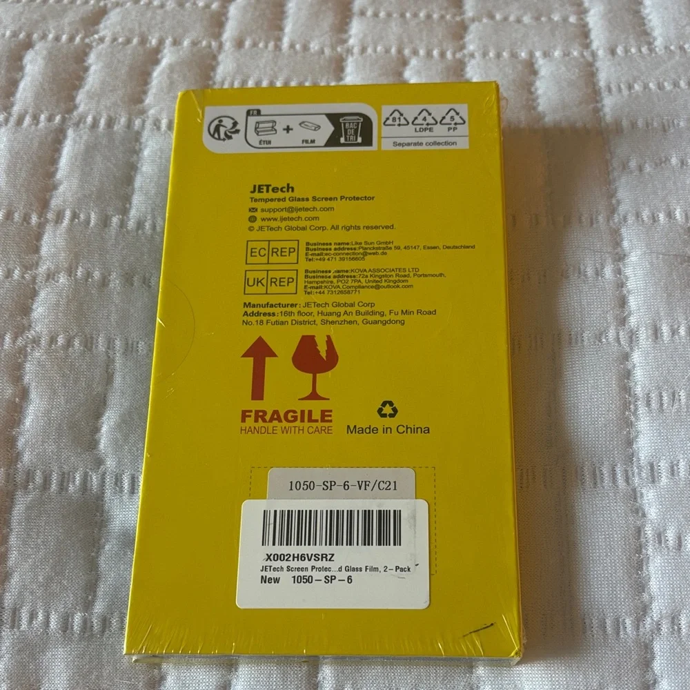 JETech Tempered Glass Screen Protector for iPhone 11/XR - Yellow